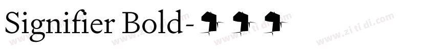 Signifier Bold字体转换 Signifier Bold字体转换